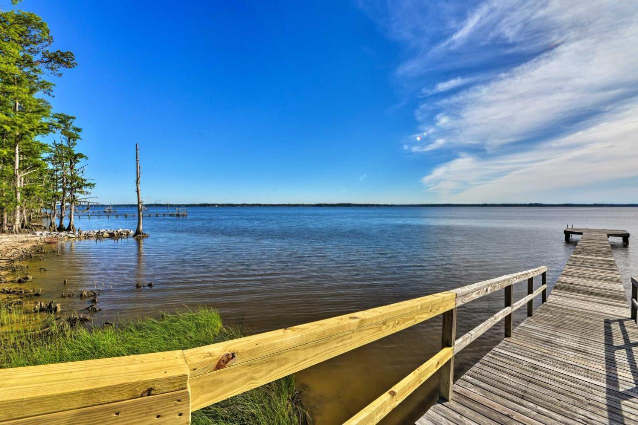 Bayfront Blounts Creek Home Private Beach And Dock! Whichard Beach Exterior foto